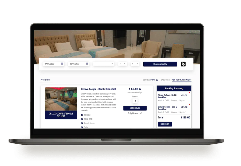 MD Hotel PMS booking engine